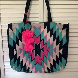 Meet Me in Montana Sterling Creek XXL boho tote bag or purse